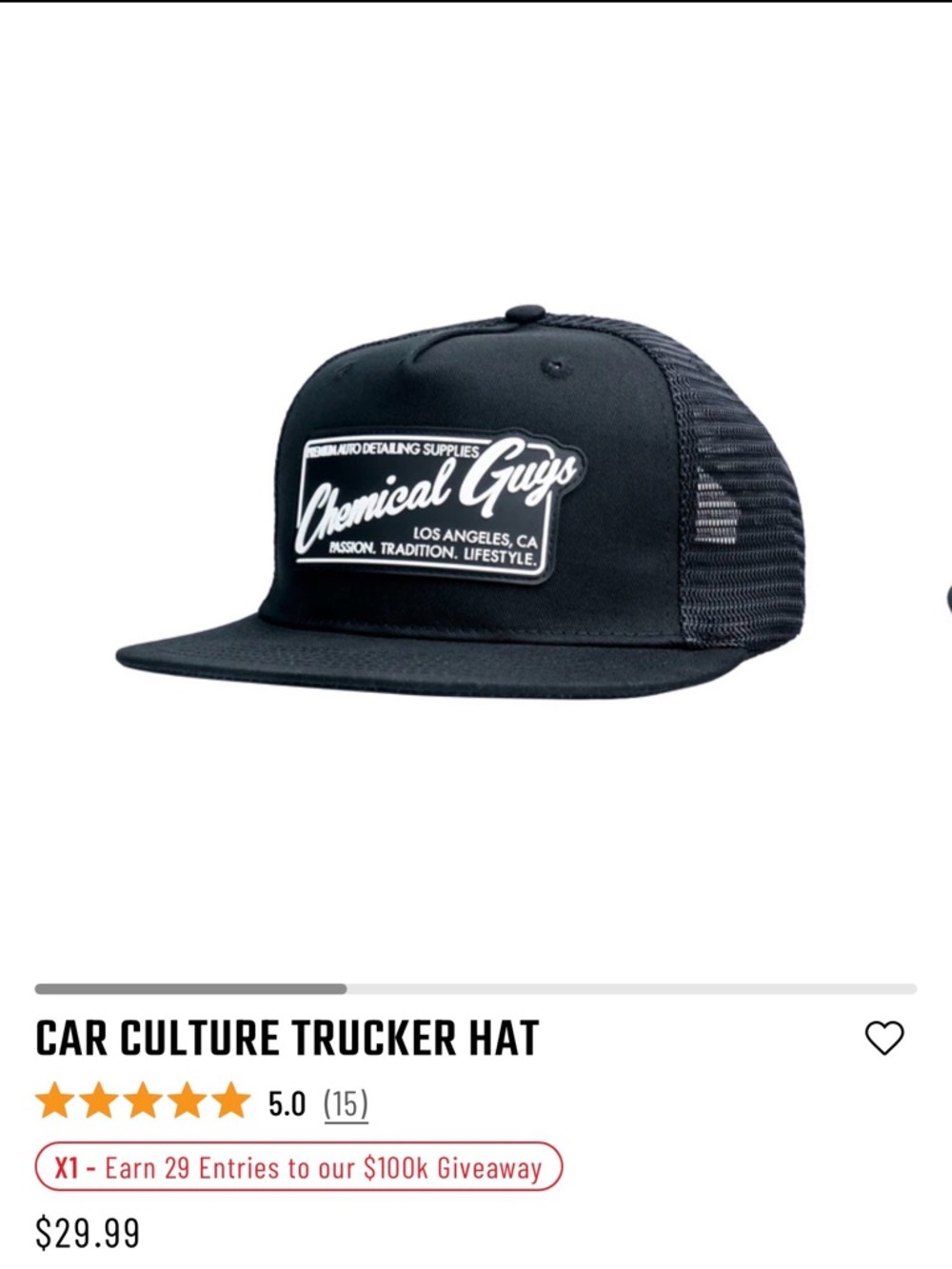 Chemical guys Black Trucker Hat - Mesh Back Snapback